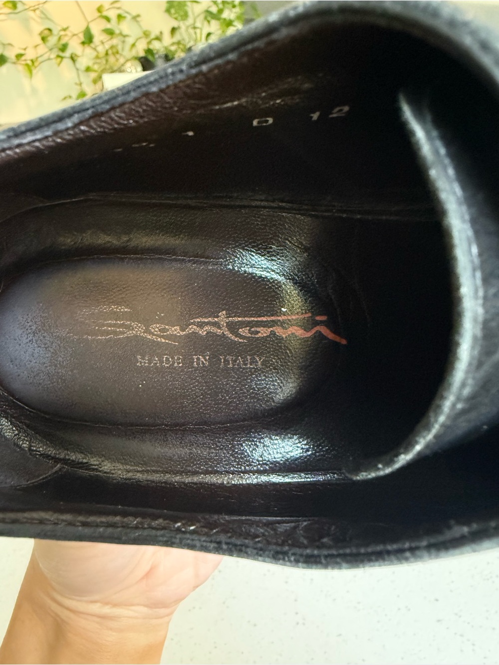 Santoni Black Leather Derby Shoes - Picture 11 of 13